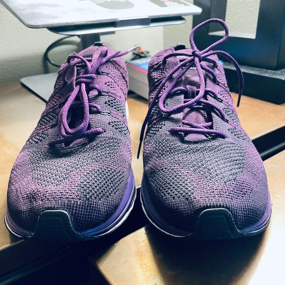 Nike FLyknit Trainer Racer Mens 11.5 US 45.5 EUR Night Purple - Picture 5 of 13